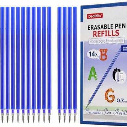 Legami Erasable Refill Pen Cartridges [14/12/9 Pcs, Multi-Color Options] - Erasable Ballpoint Pen, Pencil Lead, 0.7mm Tip, 13cm Length,School Supplies,Back To School