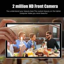 Qetupa 10.1英寸安卓14平板电脑，4GB RAM + 64GB/128GB ROM，MTK 6762四核2.0GHz处理器，高清(1280x800) IPS触控屏，200万像素前置摄像头和500万像素后置摄像头，6000mAh大容量电池，支持蓝牙5.2和802.11ac WiFi 5 - 黑色 - 查看 7