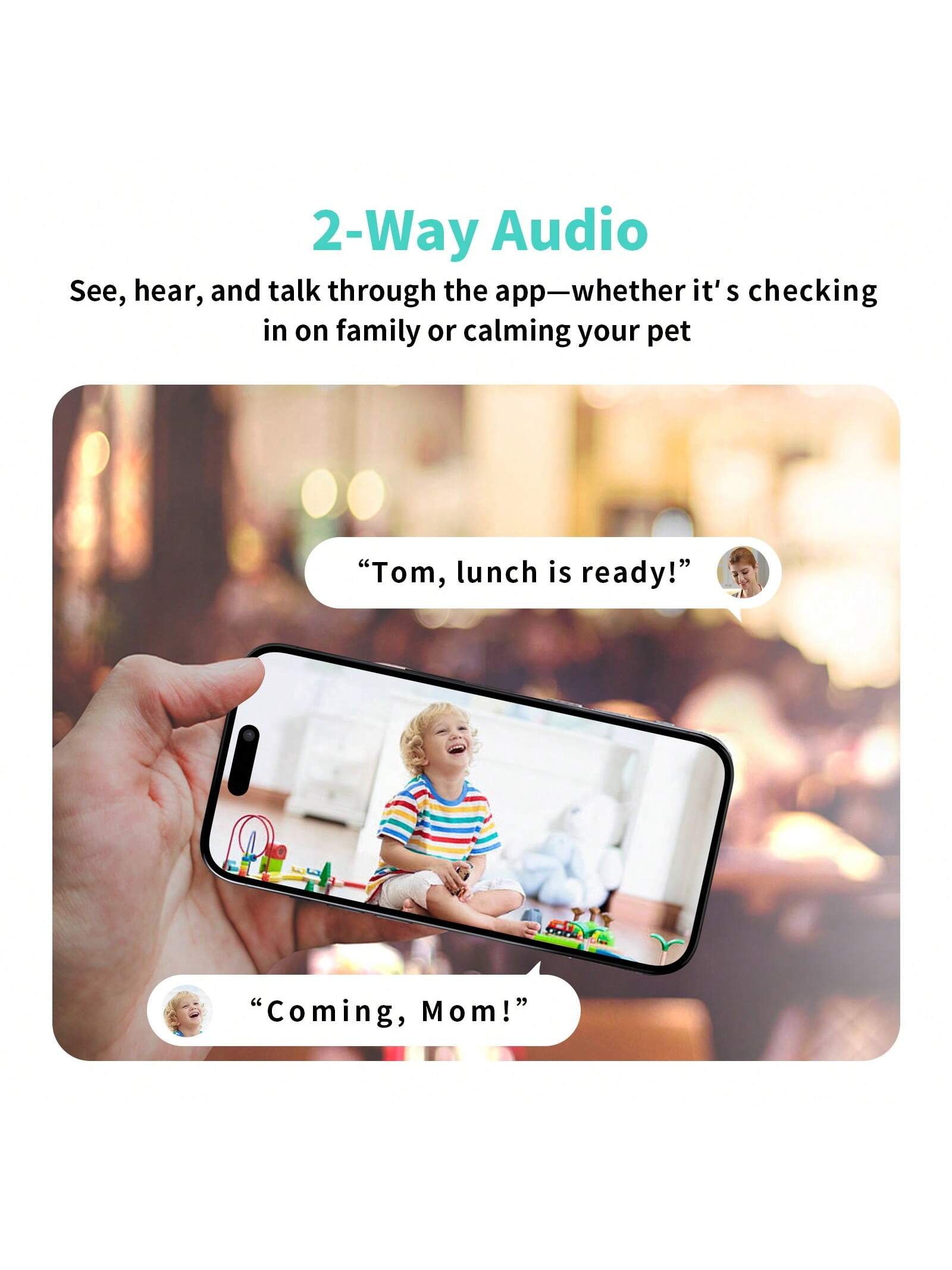 كاميرا أمان بدقة 4 ميجابكسل كاملة HD مع رؤية ليلية...