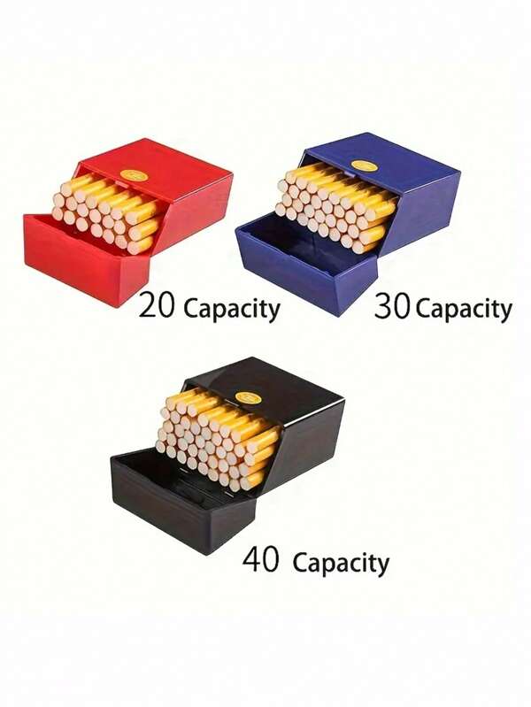 1 pièce Étui à cigarettes en plastique grande capacité, peut contenir 20/30/40 cigarettes, boîte de rangement pour cigarettes épaisses personnalisées et créatives, scellé anti-humidité pour les cigarettes roulées à la main