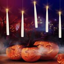 10er Pack, 20er Pack hängende flammenloses Kerzen Dekorations Licht, mit Dimmer Fernbedienung, geeignet für Geburtstagsfeiern, Zusammenkünfte, Hochzeiten und andere Dekorationen, exklusiv für Halloween und Weihnachten (ohne Batterien) Halloween Dekorations Licht Heim Dekoration Party Dekoration Halloween Dekoration Raum Dekoration Halloween Garten Dekoration als Geschenk Fairy