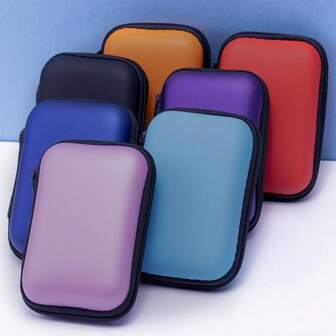 1 件/3 件/5 件/7 件，7 种颜色硬盒棋盘游戏卡旅行拉链手提箱收纳盒