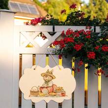 3 件/包 14.7 厘米 * 22 厘米空白木质标牌、DIY 木板、绘画用品、手工艺品和装饰品、铭牌、家居、户外、花园、门廊、门窗装饰、木雕、建筑模型、节日礼物、装饰性悬挂木质饰品、艺术板，适用于返校、万圣节、感恩节、圣诞节、生日、婚礼派对装饰