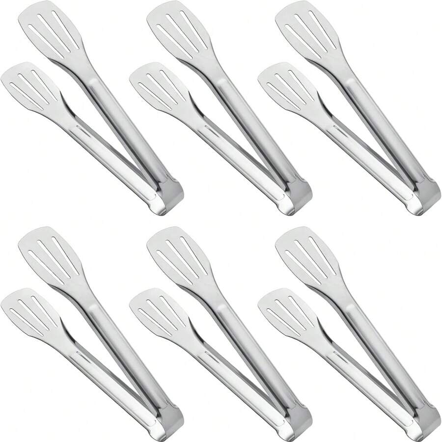 Serving Tongs Kitchen Tongs,Buffet Tongs, Stainless Steel Food Tong Serving Tong,Small Tongs 1 Pack (9 Inch) - Silver - View 1