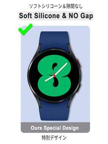 20mm/22mm 硅胶表带兼容三星 Galaxy Watch 7 FE 6 5 4 40mm 44mm / Watch 5 Pro 45 44mm / Watch 6 43mm 40mm 44mm / Watch 4 Classic 46mm 40mm 44mm,海军蓝色男女表带,户外运动瑜伽健身防水防汗硅胶表带,易于安装和拆卸,手表,手表 - 藍色 - 查看 4