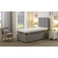 Starlight Beds Iced Cooling Memory Foam Mattress Topper 1 Inch Depth For Single/Double/King Bed - Blanco - Ver 4
