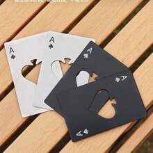 20 Peças Abridor de Garrafa de Pôquer Criativo de Metal - Formato de Pá Preta Pura de Metal, Adequado para Hotel, Bar, Festa de Festival, Presente de Casamento, Abridor de Garrafa de Viagem Portátil, Abridor de Garrafa de Cerveja de Aço Inoxidável, Pode Ser Colocado na Carteira e no Bolso, Suprimentos para Festa, Acessórios de Cozinha, Produto de Compra de Hotel