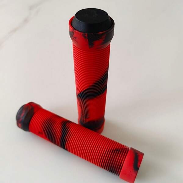 1 Pair Colorful Bicycle/Motorcycle Handlebar Grips, Anti-Slip Shock Absorbing, Thick Rubber Material, Best Christmas Gift, Perfect Thanksgiving Choice