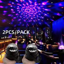 2pcs/1pc LED Stage Light With Remote Control, Disco, Party Light - Color Sound Activated Stage Lighting For KTV, Home Decor, Birthday, Bar, USB Powered, Multi-Room Compatible, Event Lighting | Colorful LED Lights | Easy Installation Disco Party Supplies