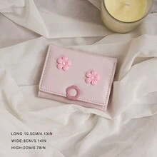 2025新款韩版可爱碎花短款钱包三折卡包生日礼物送朋友女士钱包迷你钱包小钱包可爱钱包 - 彩色 - 查看 4