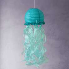 Hanging Jellyfish Paper Lanterns Under The Sea Decorations For Birthday Baby Shower Ocean Themed Party Supplies - Màu xanh đậm - Xem 3