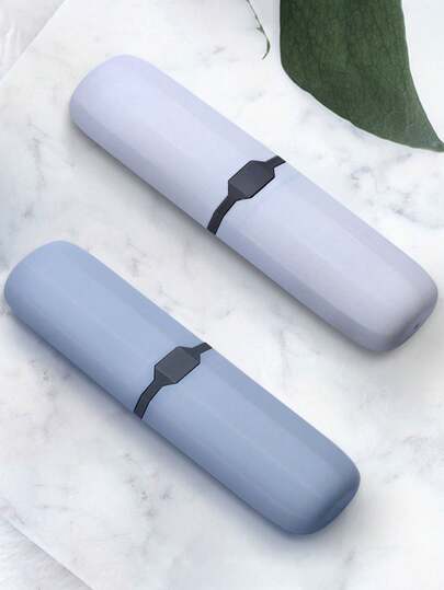 1 pieza Estuche portátil para cepillo de dientes, Soporte de viaje para cepillo de dientes, Caja compacta para cubiertos, Estuche multifunción para lápices, Caja de almacenamiento para cepillo de dientes y pasta de dientes - Ligero, y a prueba de agua para organización en el hogar y en movimiento; Ideal para vacaciones de primavera, regreso a la escuela, vacaciones de verano, gimnasio, oficina y escapadas de fin de semana; Mantiene los artículos esenciales ordenados, protegidos y listos en cualquier lugar Diseño listo para viajar que se ajusta a bolsos, mochilas y compartimentos de equipaje