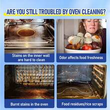 H4Cacle 150克/250克强力烤箱清洁膏，厨房重油污和烟熏清洁剂，厨房专用多用途清洁膏，强力去除重油污和污垢，除臭并去除锅底黑化，适用于抽油烟机重油污去除剂和污垢去除膏。 - 476 - 查看 8