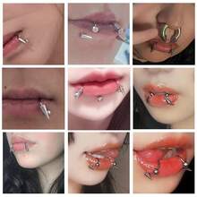 1/3 件 16G 鼻中隔环马蹄形鼻环不锈钢防过敏唇环 18K 镀金尖刺耳甲圈耳轮耳垂穿孔 8mm 10mm 12mm 男女通用 - L001 - 查看 10