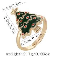 1pc Funny Cartoon Christmas Reindeer & Snowflake Santa Adjustable Ring, Suitable For Gift, Holiday Celebration, Daily Wear, Great For Friends - Multicolor - View 13