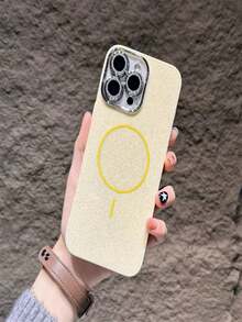 Luxury Bling Glitter Camera Lens Magsafe Magnetic Case Cover For IPhone 16/15/14/13/12/11/Pro/Promax - 芥末黃 - 查看 4