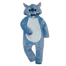 Mameluco con gorro bordado sin pie Disney Stitch - Azul - Ver 2