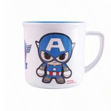 Marvel Mundwasser Becher Haushalt einfach kreativ Q Version Studenten Einzelgriff Becher, Badezimmer Zahnbürstenbecher mit Griff, Iron Man Becher