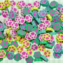 30 piezas de borradores con diseño de huella de pata - Hechos de goma sintética, borradores de lápiz con formas coloridas y divertidas, adecuados para el aula, obsequios de fiesta y recompensas en el hogar/escuela (colores aleatorios)