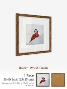 XXBANZHUAN 多种尺寸方形相框：30x30厘米/25x25厘米/20x20厘米/15x15厘米/13x13厘米/10x10厘米 | 6种现代饰面（哑光黑/浅木色/棕色/金色/白橡木色/米色） | 防碎高清亚克力玻璃，配有锯齿挂钩，方便墙面安装 | 适用于家居、办公室墙面和桌面展示 | 婚礼、生日、乔迁之喜的独特礼物