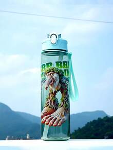 Children's Water Bottle, Dinosaur, Shark, 1 Cute Sports Water Bottle With Cartoon Animal Patterns - 800ml, Straw Cup, With A Handle, Leak-Proof, Shock-Resistant, Portable - Suitable For Travel, Outdoor Activities, And For Use By Students In Kindergartens And Schools - Multicolor - View 9