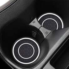 2 Stücke Getränkehalter Untersetzer für Autos, Getränkehalterungsaufsatz, rutschfeste Getränkehalter, Flaschenhalter Pads, universell für Fahrzeuge, Lkw, Wohnmobile, Autoinnenausstattung für Frauen und Männer Schwarz-Rot/Blau/Weiß