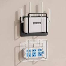 2 件时尚铸铁易安装免钻孔壁挂式路由器支架。机顶盒放置架、Wifi 机架、Wifi 机架固定器壁挂式机顶盒、宽平台电缆盒支架、易安装电源板和调制解调器显示器顶架、路由器收纳盒、路由器放置架 Wifi 机架、固定器壁挂式机顶盒支架 - 彩色 - 查看 2