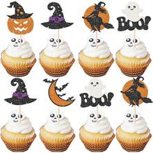 12 miếng mút xốp hình chú dơi và xe ngựa hình phù thủy trang trí bánh cupcake chủ đề ác mộng trước Giáng sinh dùng để trang trí bánh sinh nhật - Nhiều màu - Xem 16