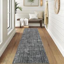 Modern Washable Solid Kitchen Printed Area Rug Easy To Clean Home Aesthetic Decor Carpet Stain Resistant Non Shedding Floorcover Low Pile Thin Soft Entrance Runner Rug Non Slip Bordered Mat Throw Rug For Living Room Dinning Room Bathroom Bedroom Laundry - 深灰色 - 查看 2