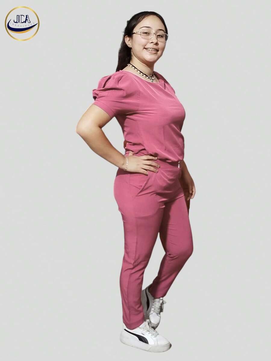 UNIFORME QUIRURGICO, SCURBS, PIJAMAS, BELLEZA, ENFERMERA, DOCTORA, LASHISTA  Liso    Casual  Elegante    Material Compuesto    Bolsillo  Abertura    UNIFORME QUIRURGICO, SCRUBS, PIJAMA  TODO EL AÑO - Rosa vieja - Ver 1