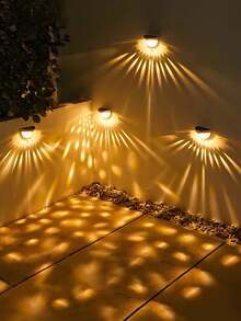 太阳能栅栏灯、甲板灯 - 太阳能户外防水栅栏灯，适用于栅栏、甲板、楼梯柱、墙壁、台阶、阴影壁灯、水滴壁灯