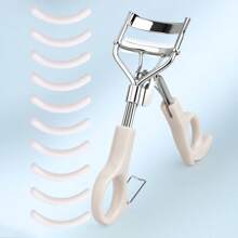 1 件便携式睫毛夹带梳子 + 10 件硅胶垫，白色手柄睫毛夹，不伤睫毛，易于卷曲睫毛，适合日常化妆、化妆、便宜、房间装饰、梳妆台、旅行、卧室、化妆配件、睫毛夹