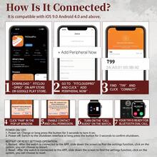 EIGIIS 男女智能手表，TWS 无线耳机，2.02 英寸全触摸屏，分辨率 320 * 385，300mAh 大电池，支持无线通话、信息提醒，兼容 iOS 和 Android 的智能手表，生日礼物