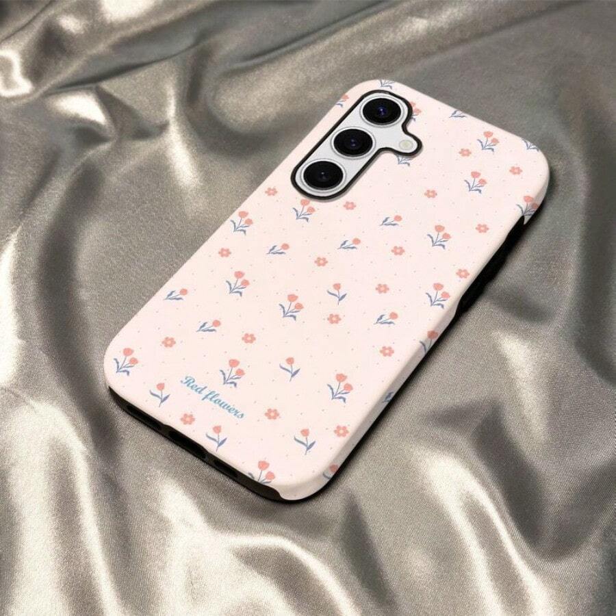 Ditsy Floral All Over Print Mobile Phone Case Compatible With Sam Galaxy A13 A25 A36 A52 Note 20 Ultra S21 S22 S23 S23 S24 Plus Edge FE Smooth Surface Flower Design Cellphone Protective Cover For Girls Women - 粉色 - 查看 1