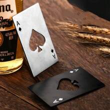 20 Peças Abridor de Garrafa de Pôquer Criativo de Metal - Formato de Pá Preta Pura de Metal, Adequado para Hotel, Bar, Festa de Festival, Presente de Casamento, Abridor de Garrafa de Viagem Portátil, Abridor de Garrafa de Cerveja de Aço Inoxidável, Pode Ser Colocado na Carteira e no Bolso, Suprimentos para Festa, Acessórios de Cozinha, Produto de Compra de Hotel