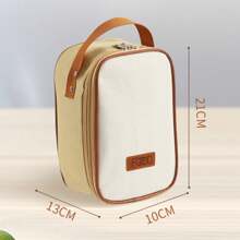 1 pieza Caja de almuerzo térmica portátil con aislamiento de acero inoxidable de doble capa de 500ml y 680ml, taza térmica para sopa, recipientes aislados, lonchera bento con cuchara plegable, útiles escolares