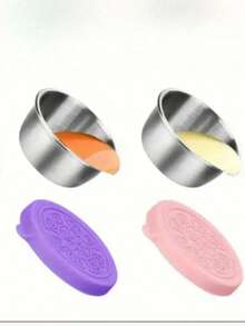 1 件/4 件/不锈钢酱料杯容器，带密封盖，非常适合蘸酱和盛菜杯沙拉酱容器，带盖，小型防漏可重复使用不锈钢沙拉酱容器，可作为午餐盒、酱料容器、野餐、旅行餐准备和厨房储存，野餐、旅行餐准备和厨房储存 - 彩色 - 查看 8