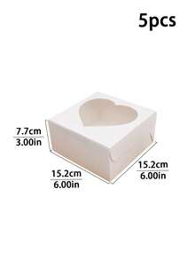 5pcs/10pcs Cookie Boxes, Mini Cake Boxes, Biscuit Boxes, Cinnamon Roll & Candy Boxes, Chocolate & Truffle Boxes, Birthday Party Transparent Gift Boxes, Wedding Party Packaging Boxes, Pastry Packaging Boxes, Cookie Boxes - Multicolor - View 24