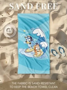 Bluey 1 Khăn tắm biển màu xanh dương, khăn tắm họa tiết lướt sóng và đồ bơi màu xanh dương, khăn sợi nhỏ mềm mại và thấm hút tốt, thích hợp cho phòng tắm, bơi lội, tập thể dục, yoga, nhẹ và dễ mang theo, chắn gió và nắng, lý tưởng cho du lịch mùa hè và trang trí, có sẵn kích thước thường và cỡ lớn (Kích thước khăn nhỏ: 35*75cm, Khuyến nghị: 150cm trở lên) - Nhiều màu - Xem 7