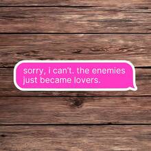 1 件“对不起，我不能”敌人变成了恋人贴纸，适用于 Kindle 和水瓶的粉色浪漫语录贴纸，适合浪漫读者的书卷气乙烯基贴纸，敌人变成恋人 BookTok 贴纸，适合书卷气女孩的可爱礼物 - 彩色 - 查看 11