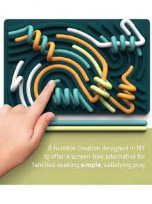 Sensory Play Board, Silicone Decompression Toy For Stress Relief, Sedation, Concentration, Sensory Toy Game Controller, For Children And Adults, With 20 Strings,Fidgets,Montessori Toys,Toddler Fidget Toys,Kids Toys,Montessori Toys,Toys,Sensory Toys,Montessori Toys,Toddler Toys