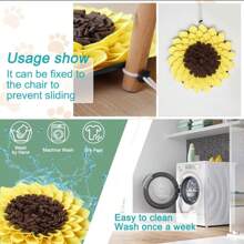 1pc Pet Sunflower Snuffle Mat, Dog Training Toy For Scent Work, Food Puzzle, Stress Relief And Interactive Play, Suitable For Pets, Cats, Dogs