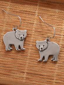 1 Pair Retro Bohemian Style Labrador Dog Shaped Earrings, Gift Jewelry Suitable For Women/Dog Lovers Daily Wear
