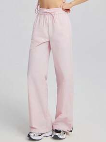 CAMEL CROWN Pantalones Yamamoto para mujer, pantalones casuales deportivos al aire libre, rectos y sueltos con protección solar - Fantasía rosa - Ver 3