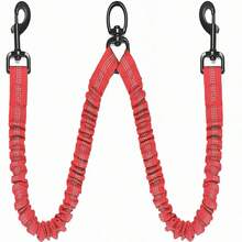 1pc 360° Swivel Dog Leash, Anti-, Shock Absorbing Reflective Elastic Leash, Comfortable For Walking 2 Dogs