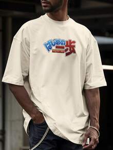 Oversized T-Shirt Hajime No Ippo Boxe Fight Makunouchi Takamura REF 7218 VEST NERD - Màu Khaki - Xem 4