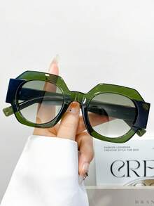 Kính thời trang gọng nhỏ, phối màu retro, bất đối xứng, kiểu dáng mới, thích hợp cho tiệc tùng, lễ hội, dạo phố, phong cách boho, thường ngày, đi biển, du lịch. Kính mắt trang trí dễ thương với hình dáng hình học. - Nhiều màu - Xem 2