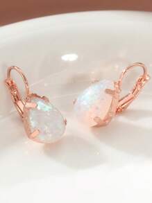 1 Pair Minimalist Teardrop Pendant Earrings, Suitable For Daily Wear, Great Gift For Colleagues And Classmates On Birthdays And Holidays