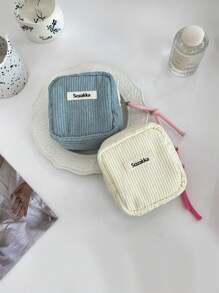 1个装化妆包，多色灯芯绒纯色卫生袋，防水化妆包，口红收纳包，女士化妆包，小巧收纳化妆盒，女士旅行包，铅笔盒，日常大容量化妆刷收纳袋，旅行洗漱包，化妆包，铅笔袋，圣诞礼物，收纳袋，旅行，女士旅行必备礼物，收纳袋，手拿包/小手提包，化妆品收纳包，化妆品整理包，收纳袋，刷子收纳袋，迷你收纳袋，大容量收纳袋