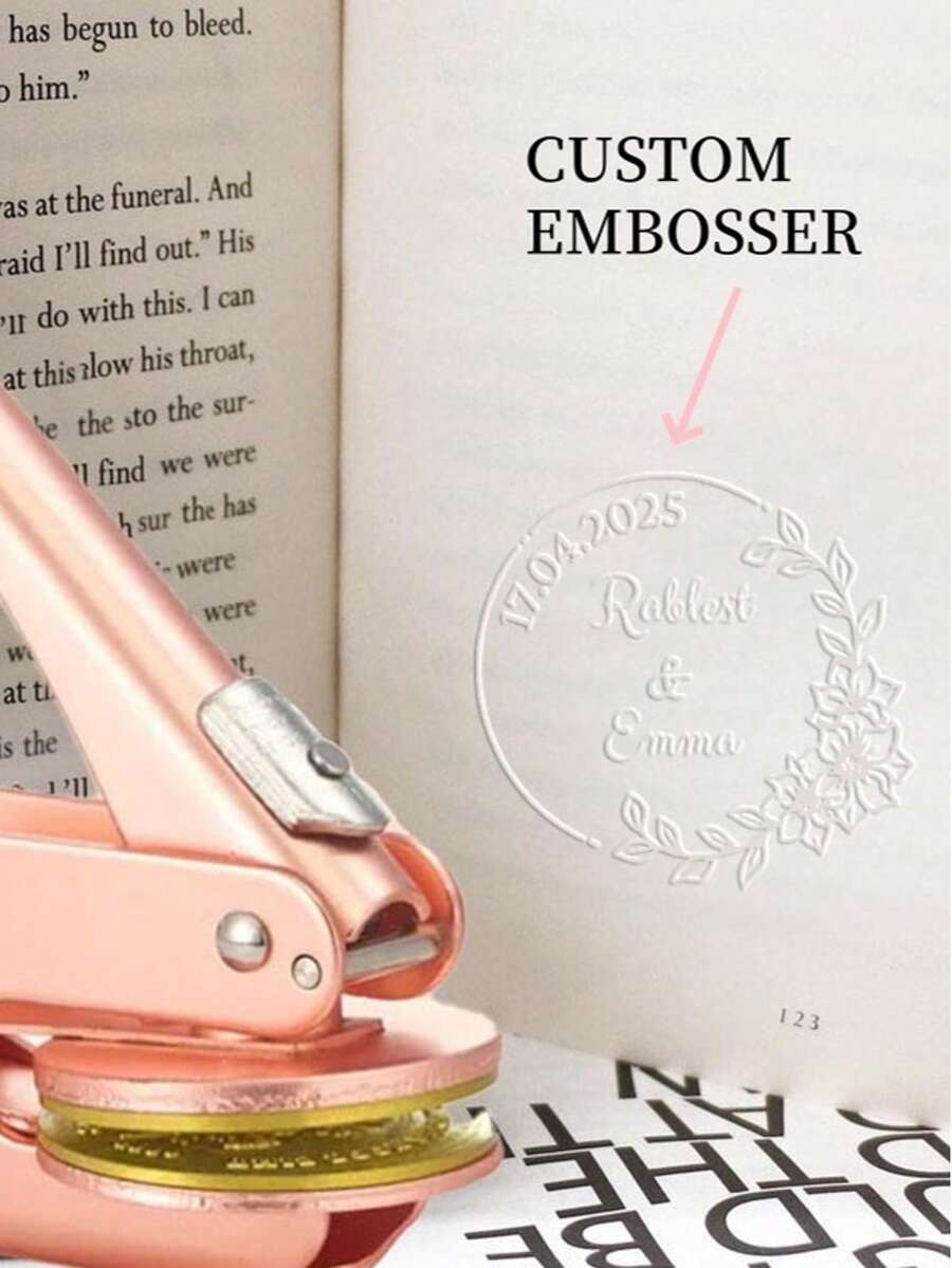 Custom Your Wedding Embosser, Napkin Embosser, Envelope And Invitation Embosser, Personalized Embosser Stamp, Custom Embosser Stamp, Personalized Wedding Embosser, Initials Embosser, Paper Embosser, Monogram Embosser Personalized Initials Embosser Stamp, Monogram Embosser